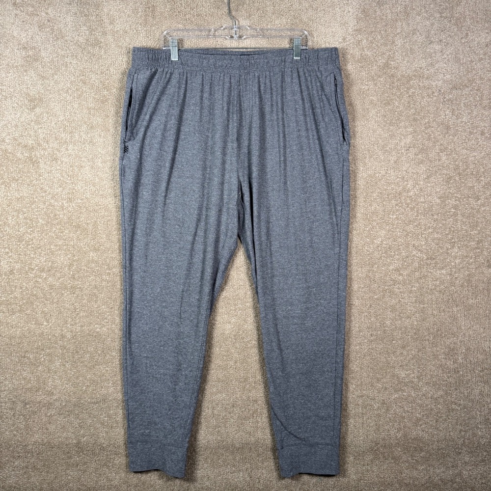 Rhone Reign Training Joggers Mens XXL Gray Heathered Athletic Performance Pants